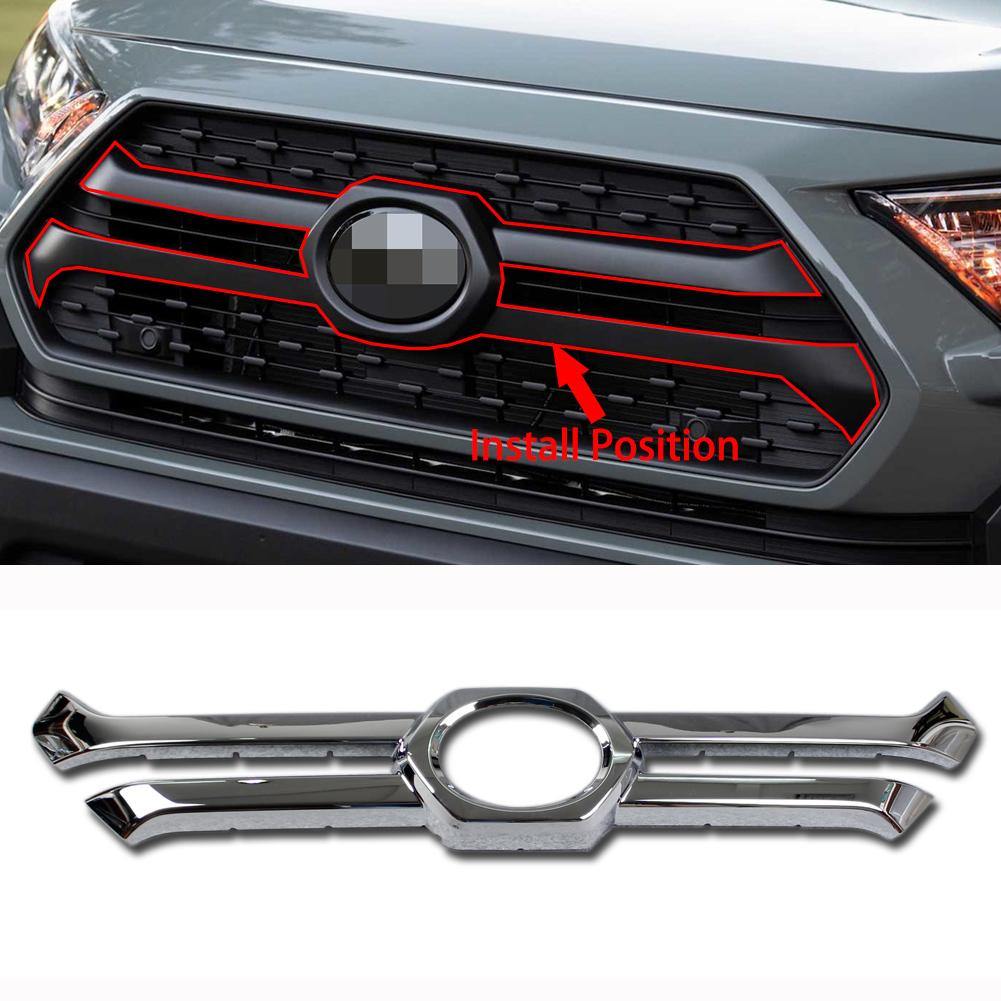 Fit for Toyota New RAV4 2019 2020 2021 2022 Adventure Model Front Grill Grille Cover Trim - beautost