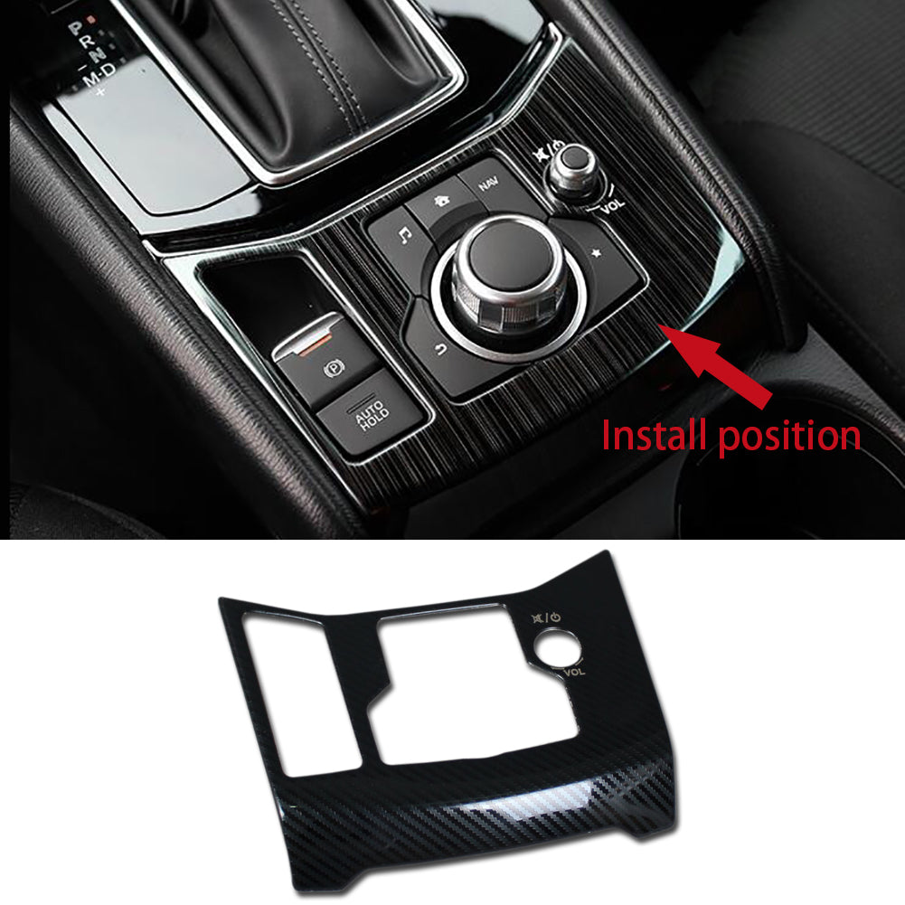 Fit For Mazda 2017 2018 2019 2020 2021 2022 2023 2024 CX-5 CX5 Gear Shift Knob Console Media Panel Cover Trim Stainless steel