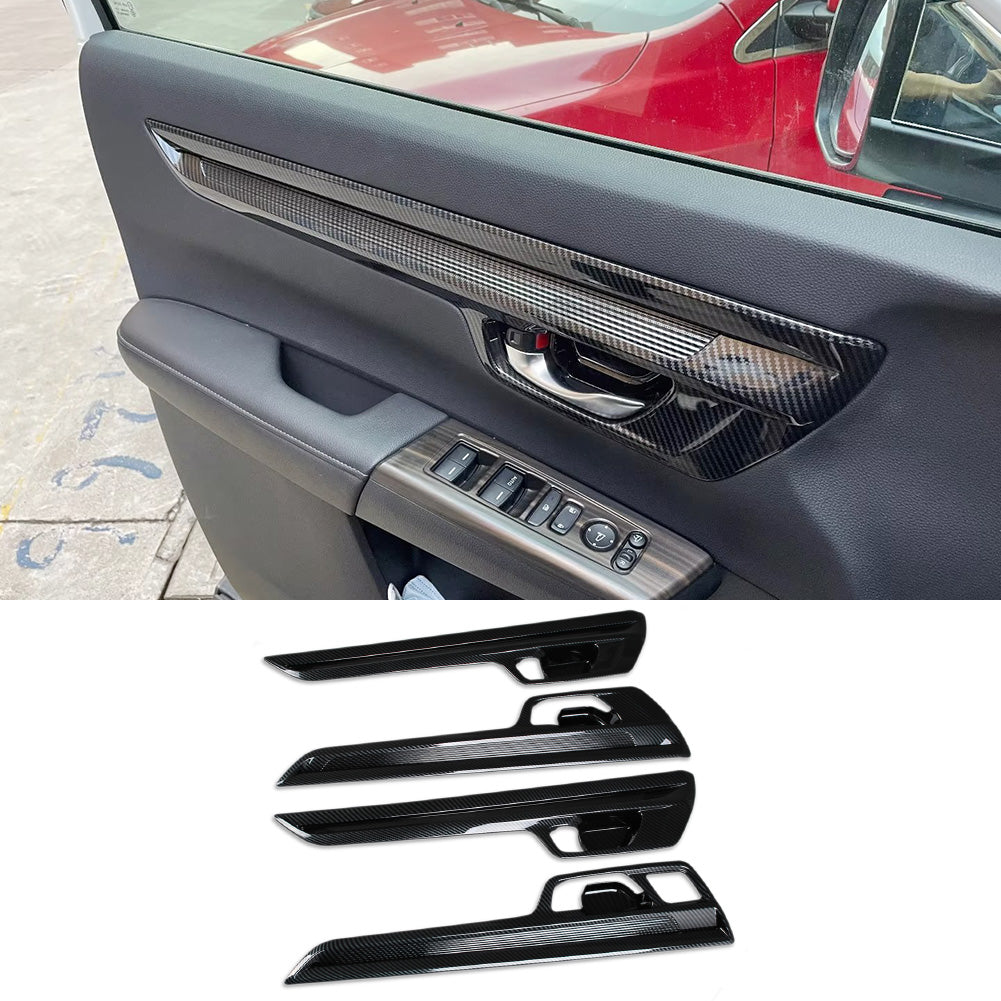 Honda CRV CR-V 2023 Interior Door Handle Bowl Cover Trims Carbon Fiber Pattern