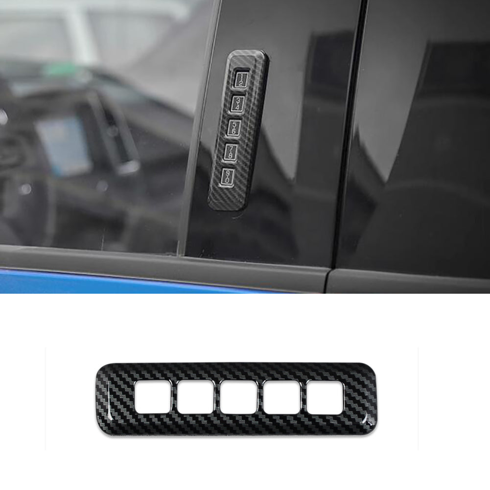 Ford F-150 2021 2022 2023 F150 Door Combination Lock Cover Trim Carbon Fiber Pattern