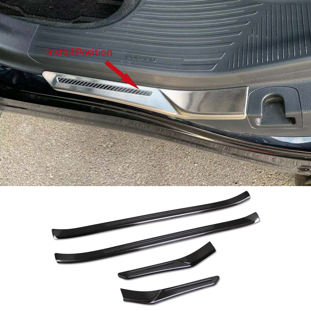 Fit for Subaru Forester 2019 2020 2021 2022 Door Sill Scuff Plate Guard Cover Trims Stainless