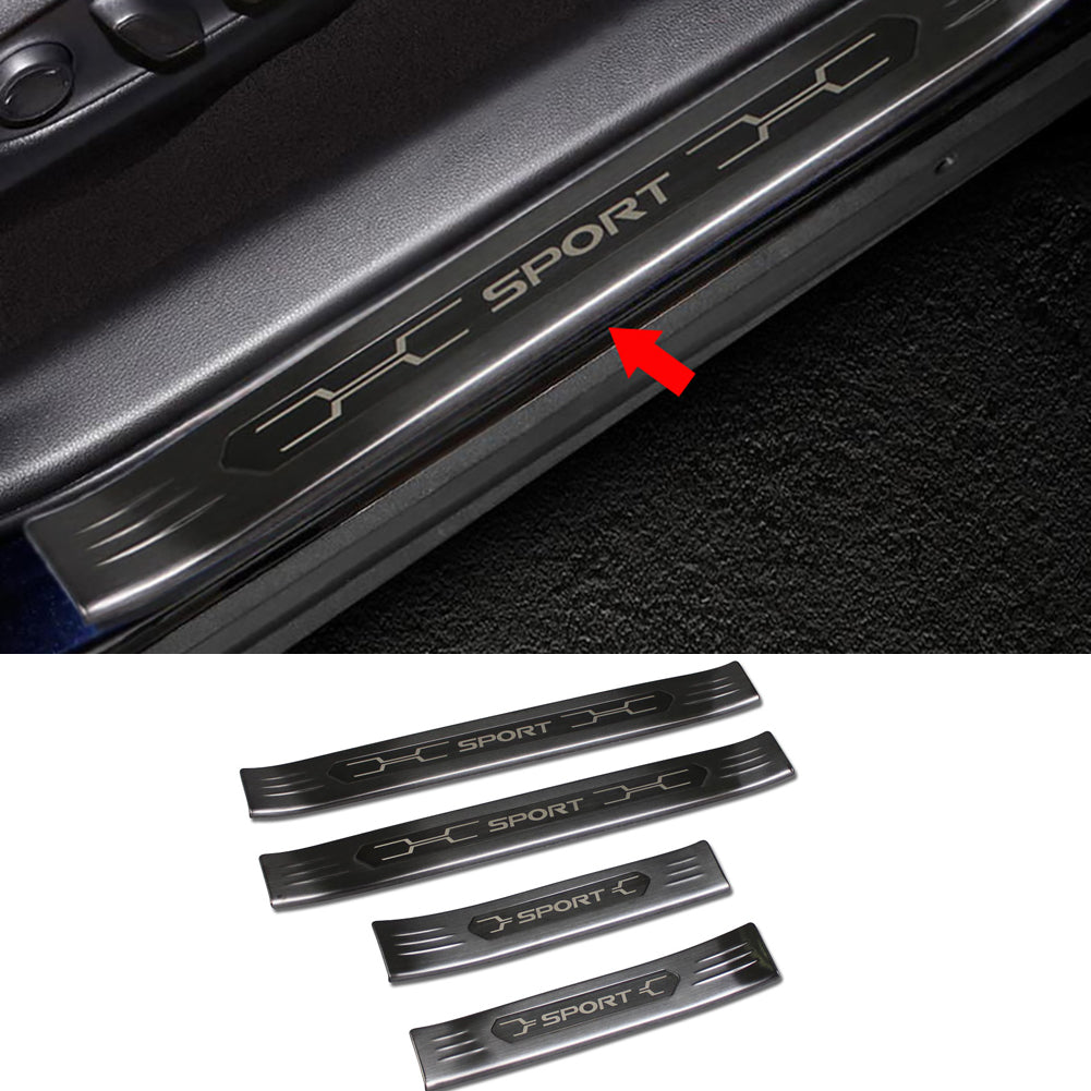 Fit for Toyota New RAV4 2019 2020 2021 2022 Outside Door Sill Scuff Plate Guard Cover Trim Sport Style Stainless Steel