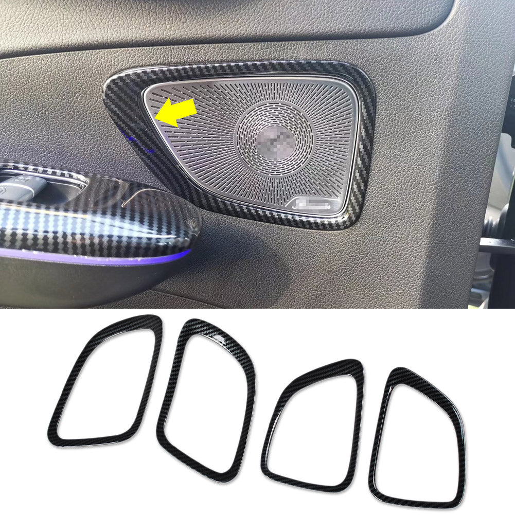 For Mercedes-Benz 2022 New C-Class C300 C200 C220d AMG Interior 4 Door Sound Speaker Cover Trim
