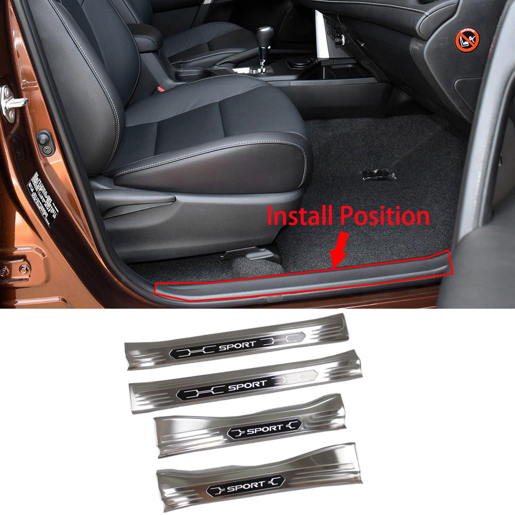 Fit for Toyota New RAV4 2019 2020 2021 2022 Inside Door Sill Scuff Plate Guard Cover Trims Stainless Steel