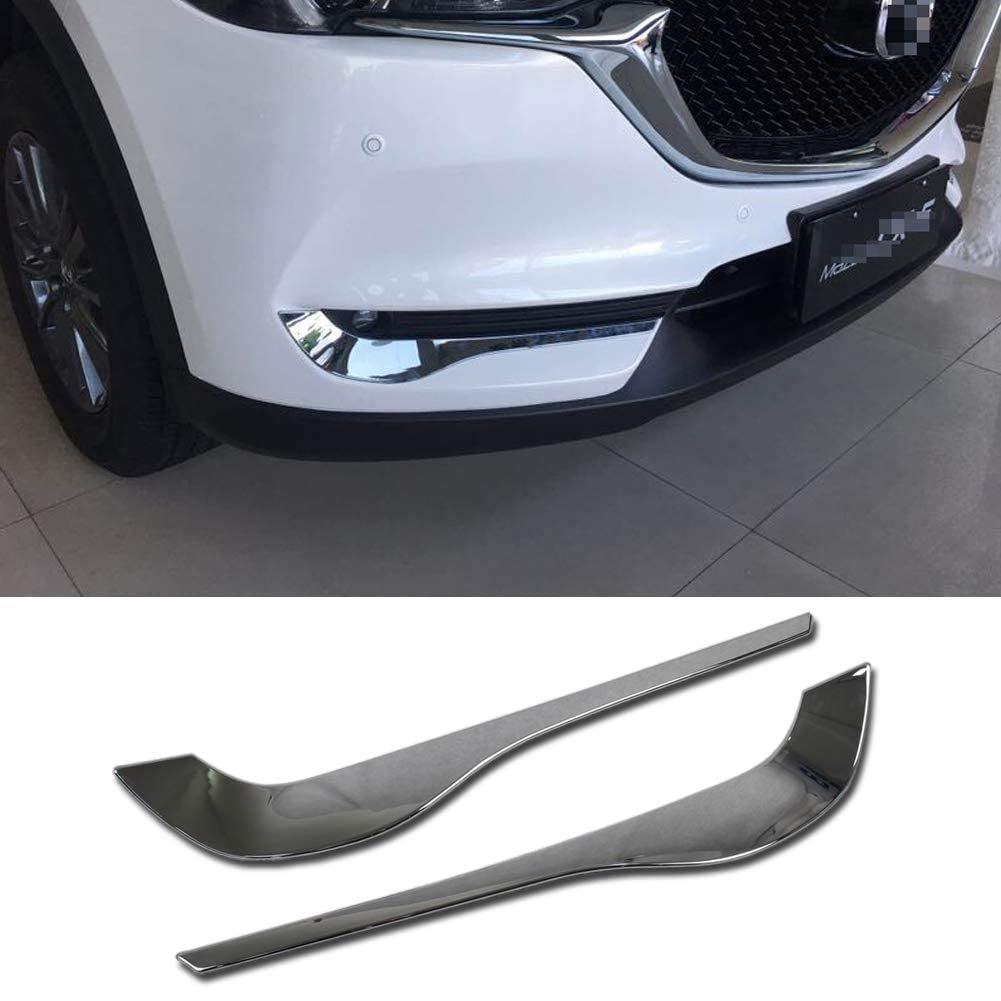 Fit For Mazda 2017 2018 2019 2020 2021 CX-5 CX5 Chrome Front Fog Light Lamp Moulding Cover Bezel Trims