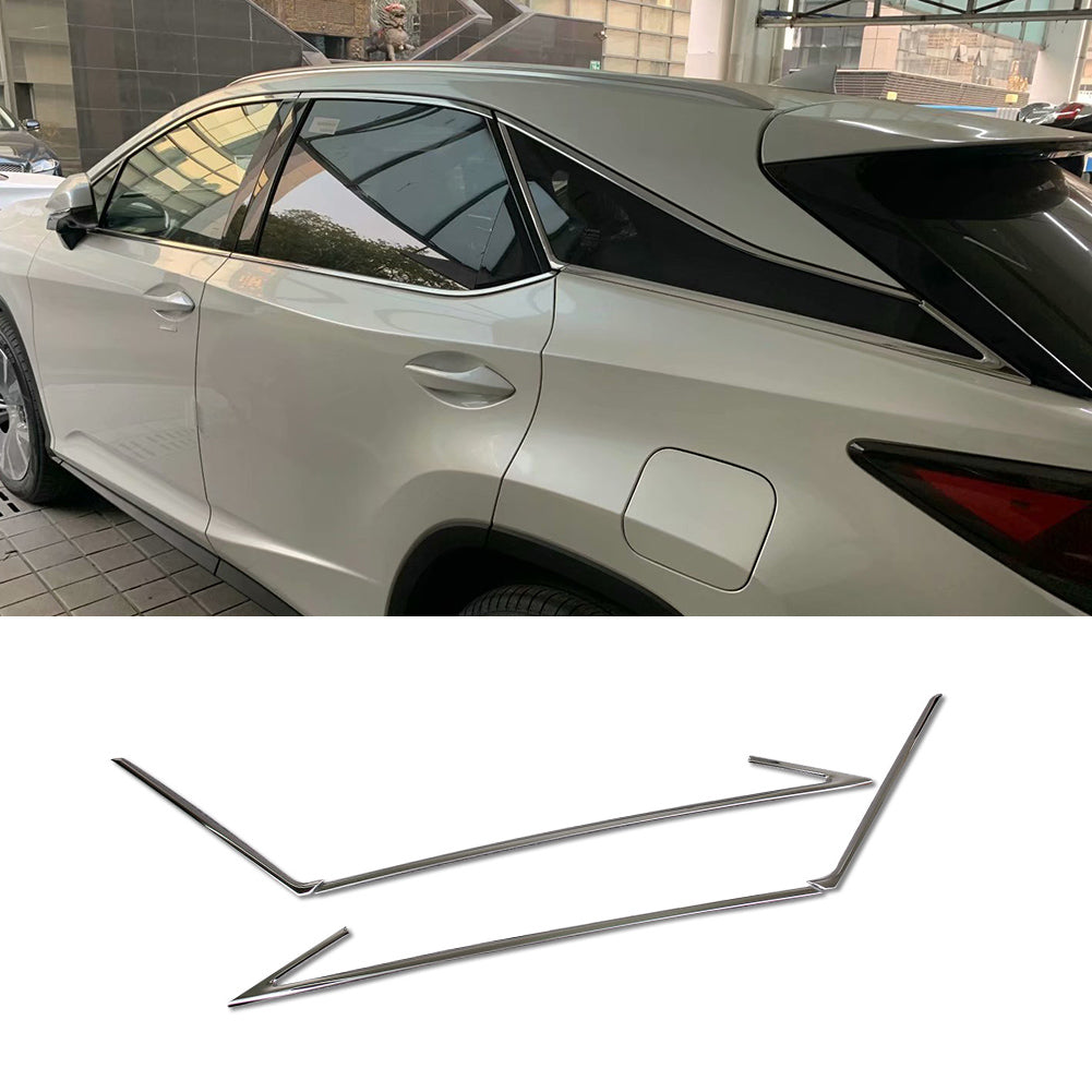 Fit for Lexus RX350 RX450H 2016 2017 2018 2019 2020 2021 2022 Rear Windows Frame Sill Molding Cover Trims Stainless Steel
