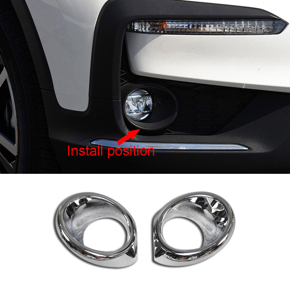 Fit for Honda Pilot 2019 2020 2021 Chrome Front Fog Light Lamp Cover Ring
