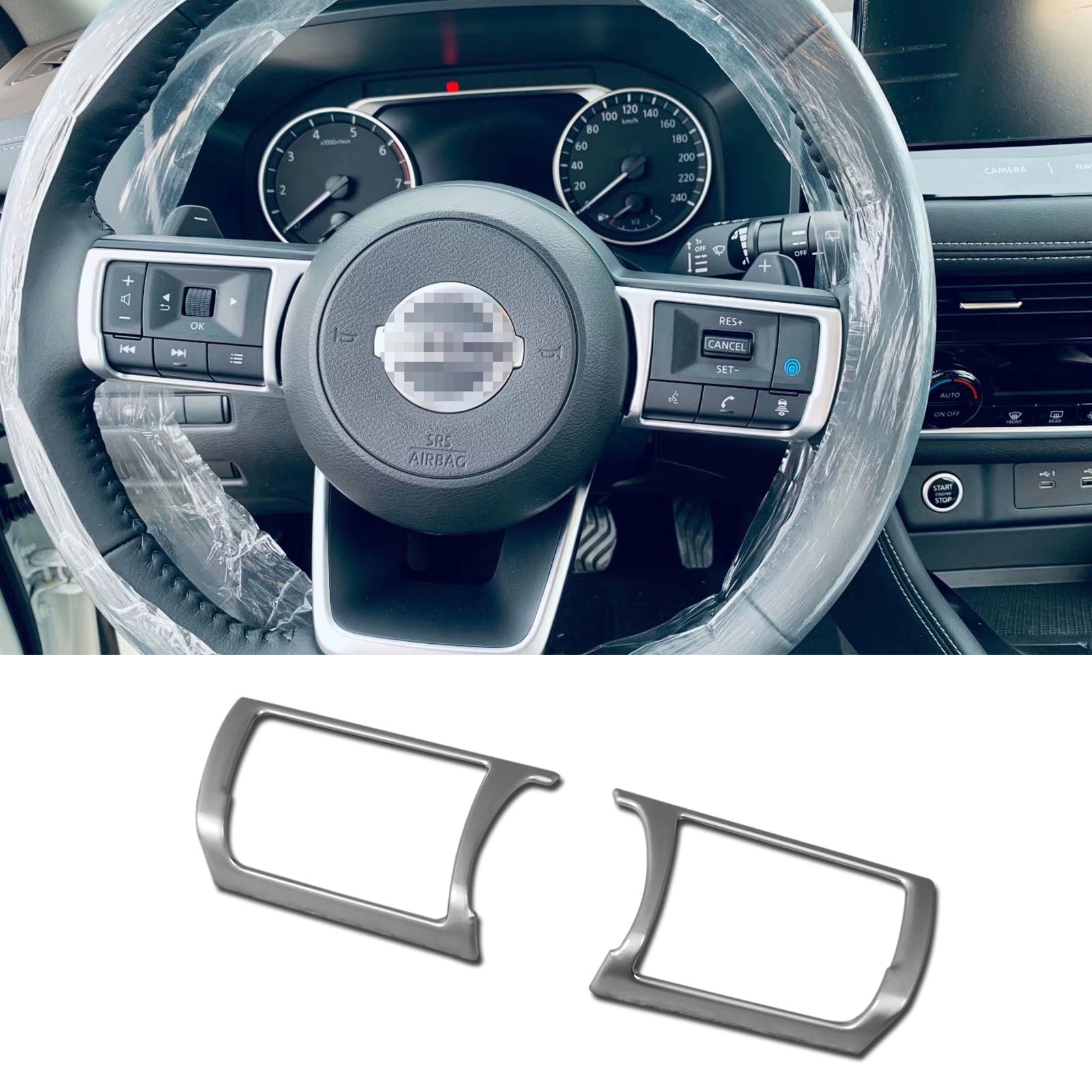 Fit for Nissan New Rogue 2021 Wheel Steering Trim Panel Cover Trims