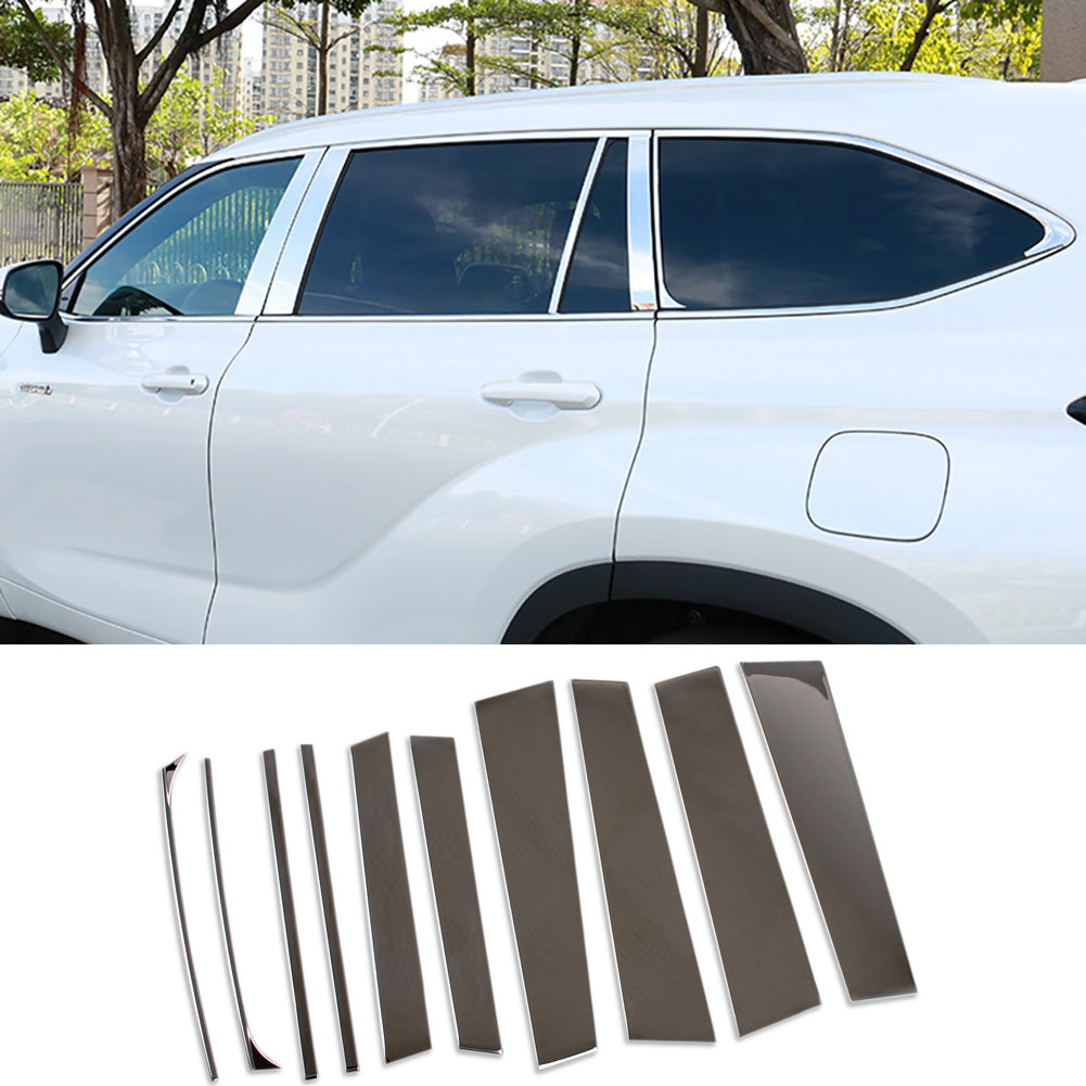 Fit for Toyota Highlander 2020 2021 2022 Window Frame Sill Center Pillar Cover Trims