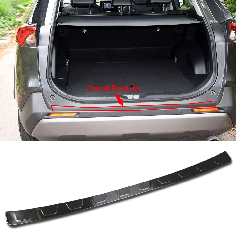 Fit for Toyota New RAV4 2019 2020 2021 2022 Rear Outside Bumper Sill Plate Guard Cover Trim - beautost