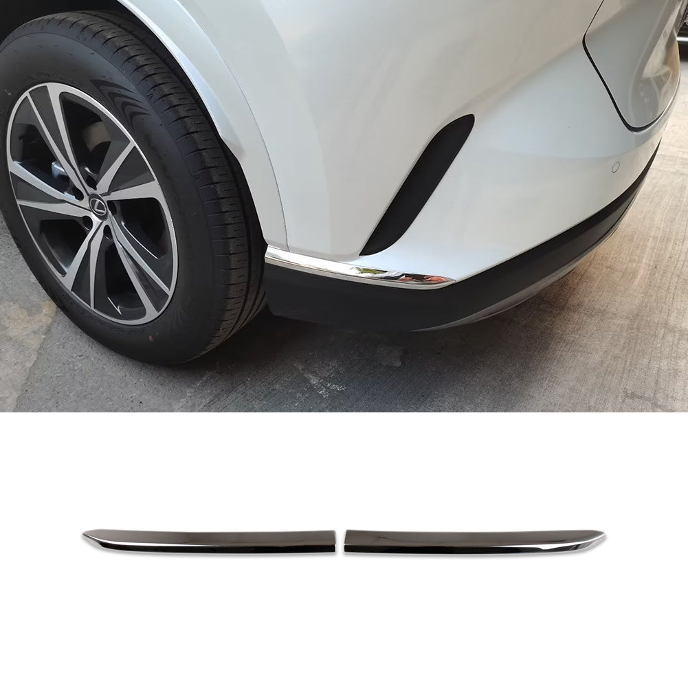 Lexus New RX RX350 RX350h RX500h F Sport 2023 Bumper Corner Protection Cover Trims Stainless Steel (Rear)
