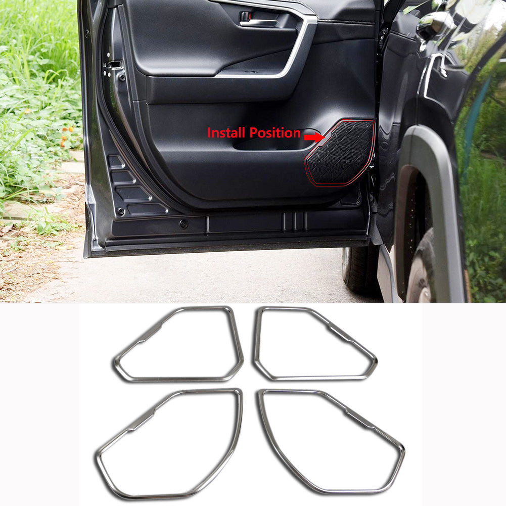 Fit for Toyota New RAV4 2019 2020 2021 Door Speaker Sound Panel Cover Trims Stainless Steel