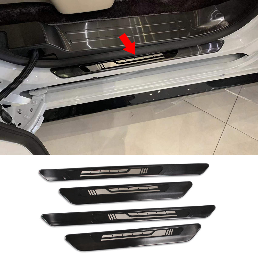 Fit for Toyota 2021 2022 Sienna Outside Door Sill Scuff Plate Guard Cover Trim Stainless Steel