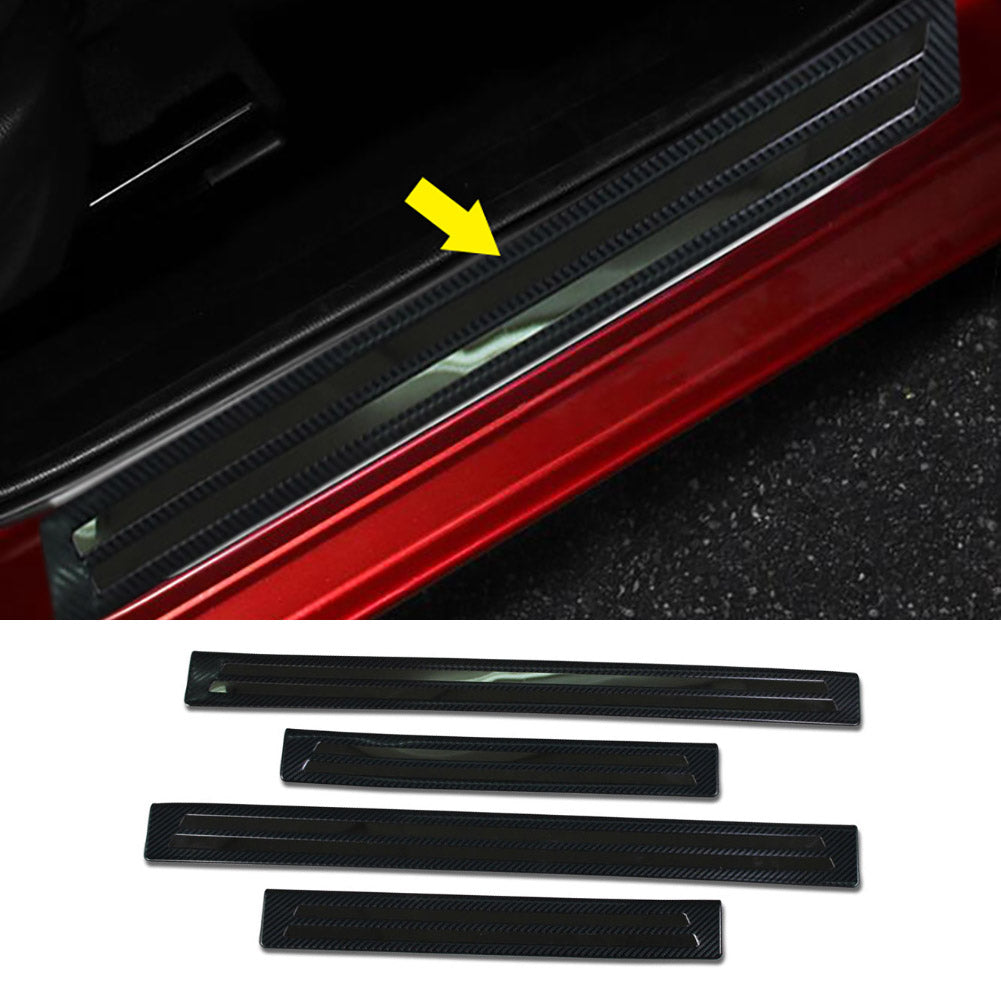 Fit for 2019 2020 2021 2022 Mazda 3 Axela Sedan Outside Door Sill Scuff Plate Guard Cover Trims Stainless Steel
