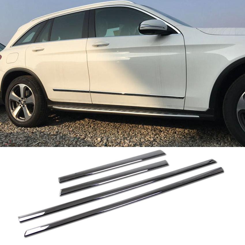 Fit For Benz GLC GLC300 2016 2017 2018 2019 2020 2021 2022 Chrome Body Side Door Molding Cover Trim