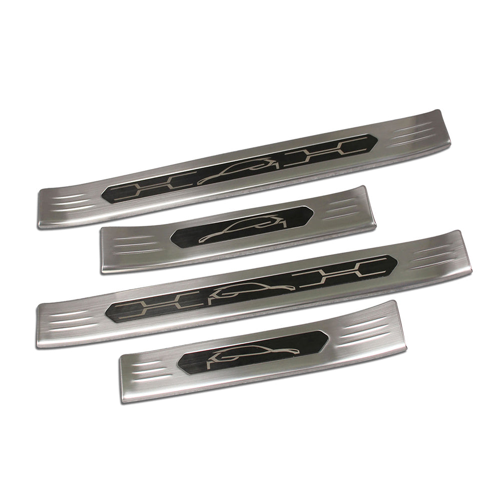 Fit for Toyota VENZA 2021 2022 2023 2024 Outside Door Sill Scuff Plate Guard Cover Trim Sport Style Stainless Steel