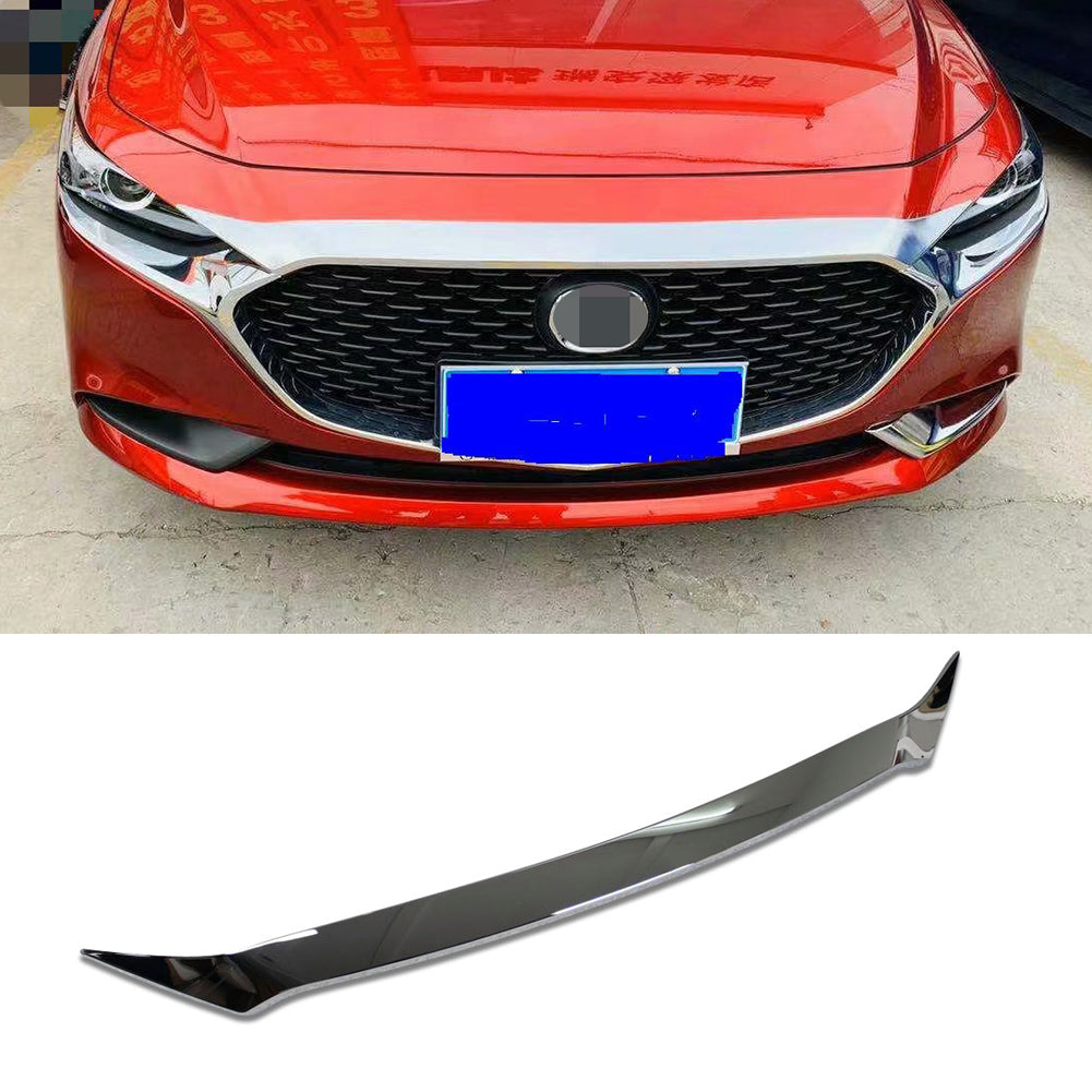 Fit for 2019 2020 2021 2022 Mazda 3 Axela Sedan Chrome Front Hood Grill Cover Bonnet Trim
