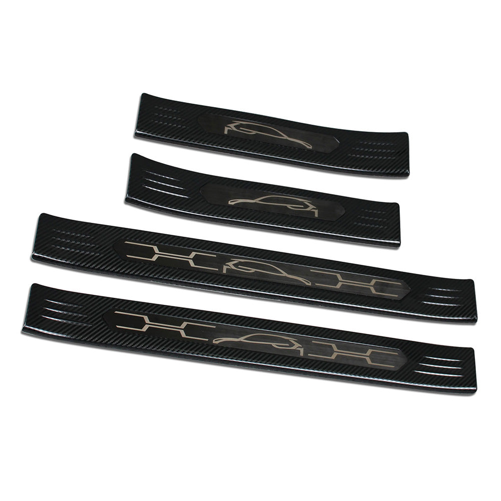 Fit for Toyota VENZA 2021 2022 2023 2024 Outside Door Sill Scuff Plate Guard Cover Trim Sport Style Stainless Steel