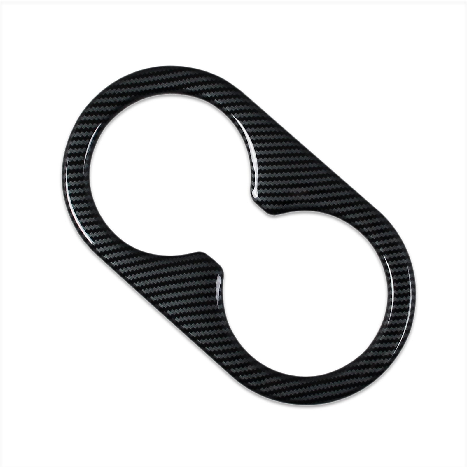 Fit for Ford F-150 2021 2022 2023 F150 Interior Rear Seat Cup Holder Cover Trim Carbon Fiber Pattern