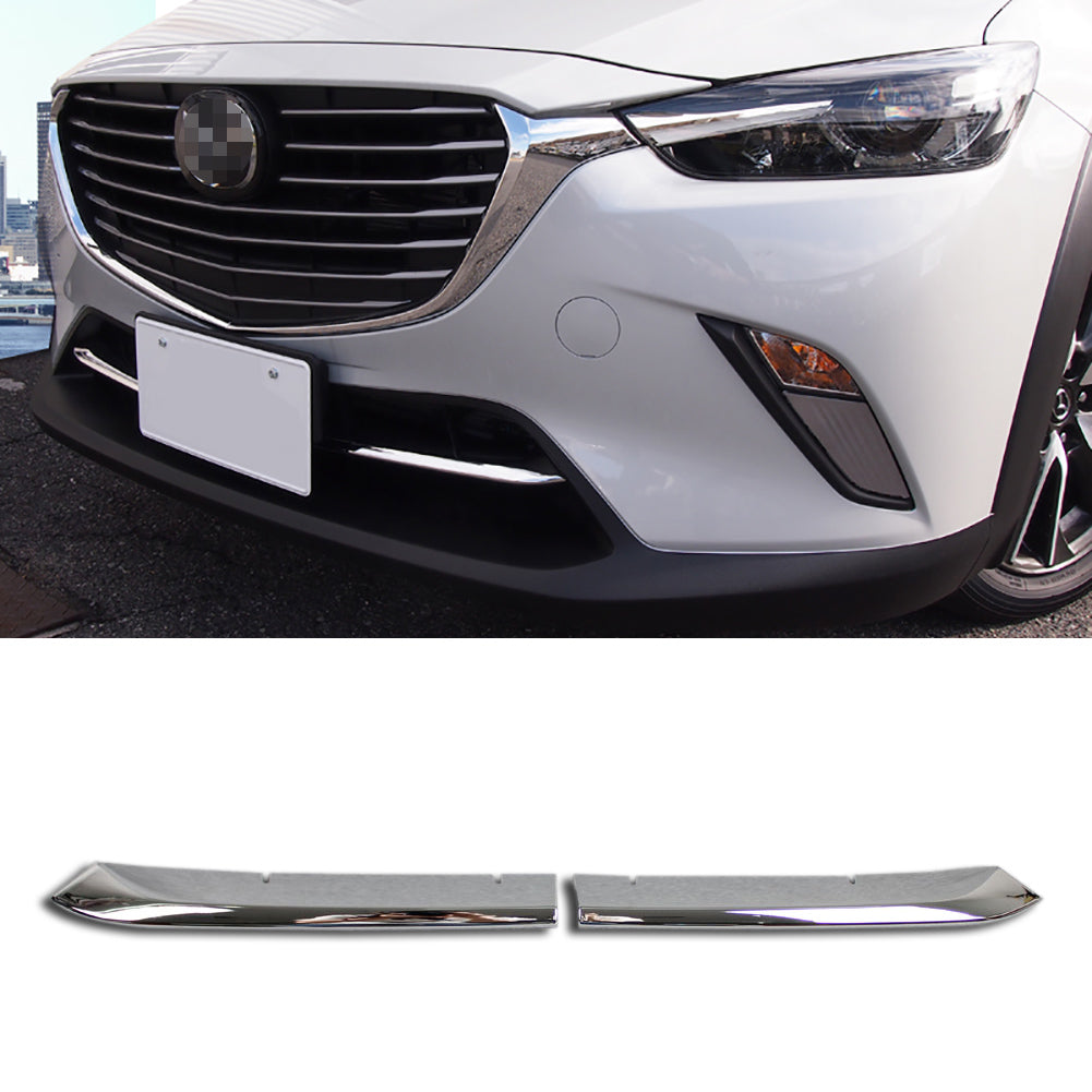 Fit For Mazda CX-3 2016 2017 2018 2019 2020 2021 Chrome Front Lower Grill Grille Cover Trims