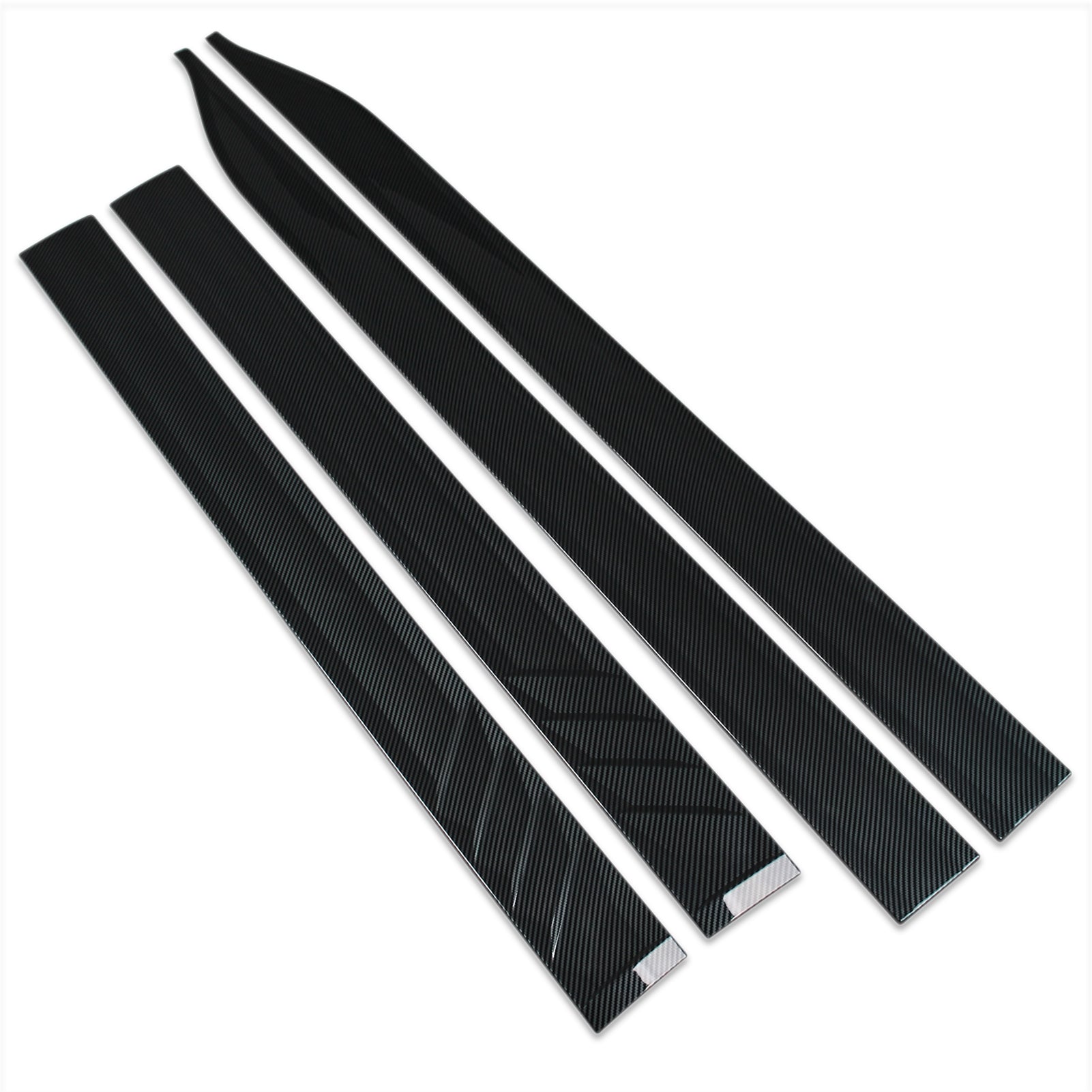 Fit for Ford F-150 2021 2022 2023 F150 Body Side Molding Door Guard Cover Trims Carbon Fiber Pattern