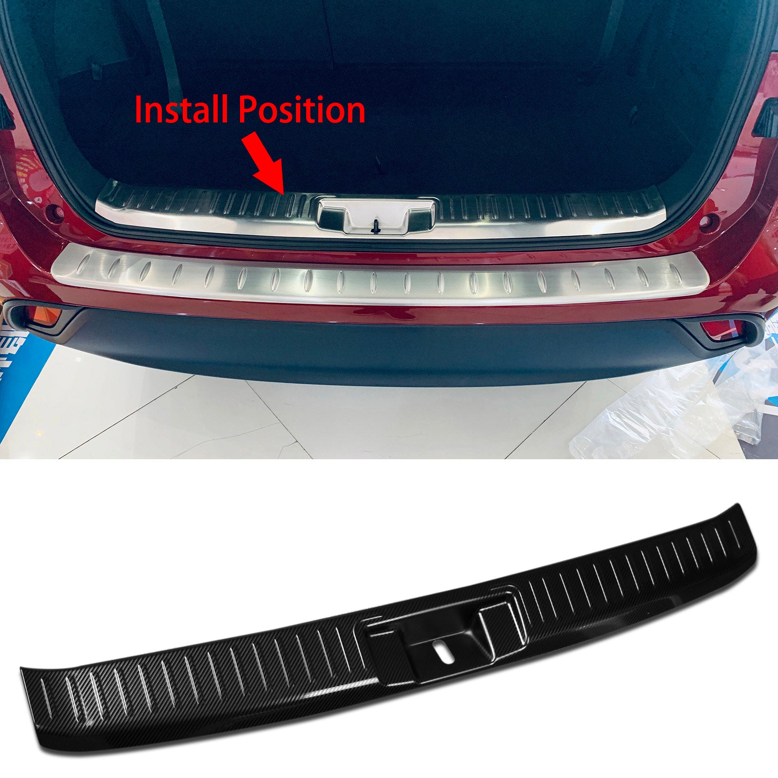 Fit for Toyota New Highlander 2020 2021 2022 Rear Inside Bumper Sill Plate Guard Cover Trim Stainless Steel