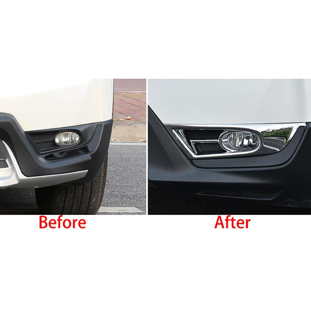 Fit for Honda 2017 2018 2019 CR-V CRV EX/EX-L/Touring Model Chrome Front Fog Light Lamp Cover Trims - beautost