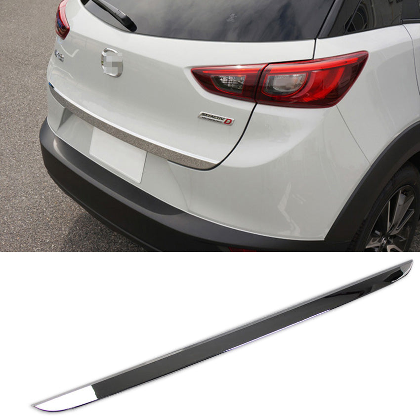 Fit For Mazda CX-3 2021 2020 2019 2018 2017 2016 Chrome Tailgate Back Door Trunk Lid Moulding Cover Trim