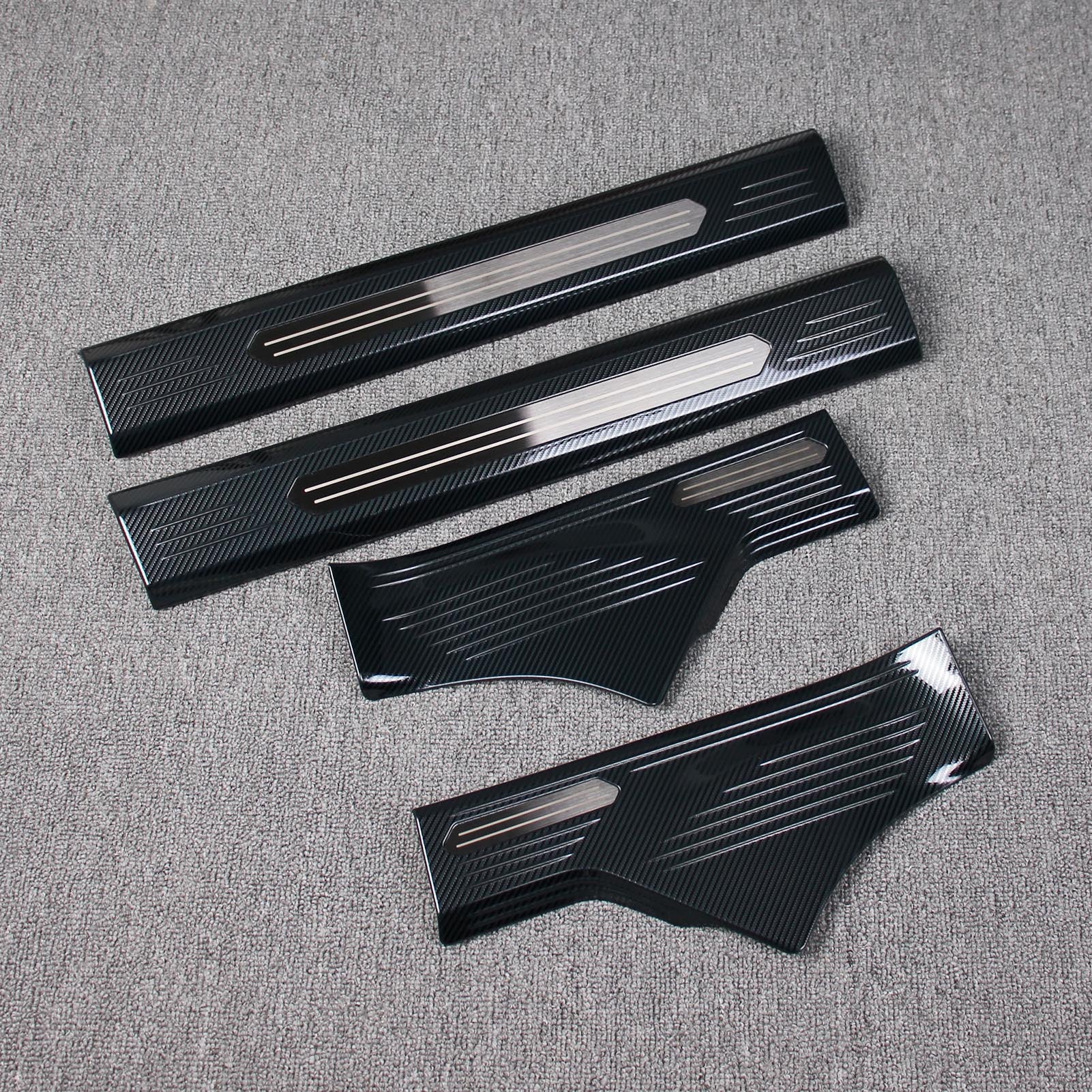 Fit for Nissan Rogue 2021 2022 Door Sill Scuff Plate Guard Cover Trims Stainless Steel