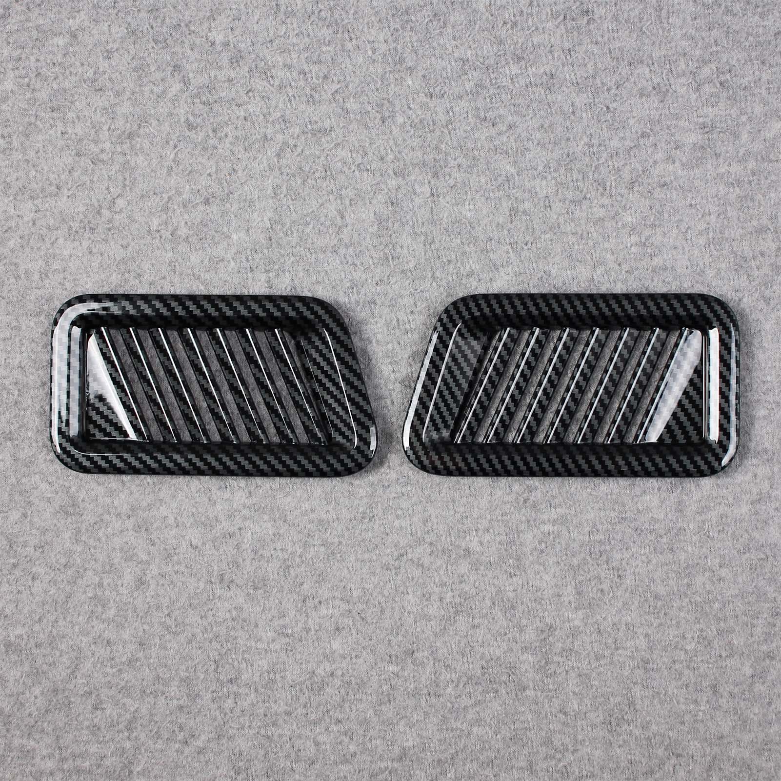 Fit for Ford F-150 2021 2022 2023 F150 Interior Front side Air Condition Vent Outlet Cover Trims Carbon Fiber Pattern