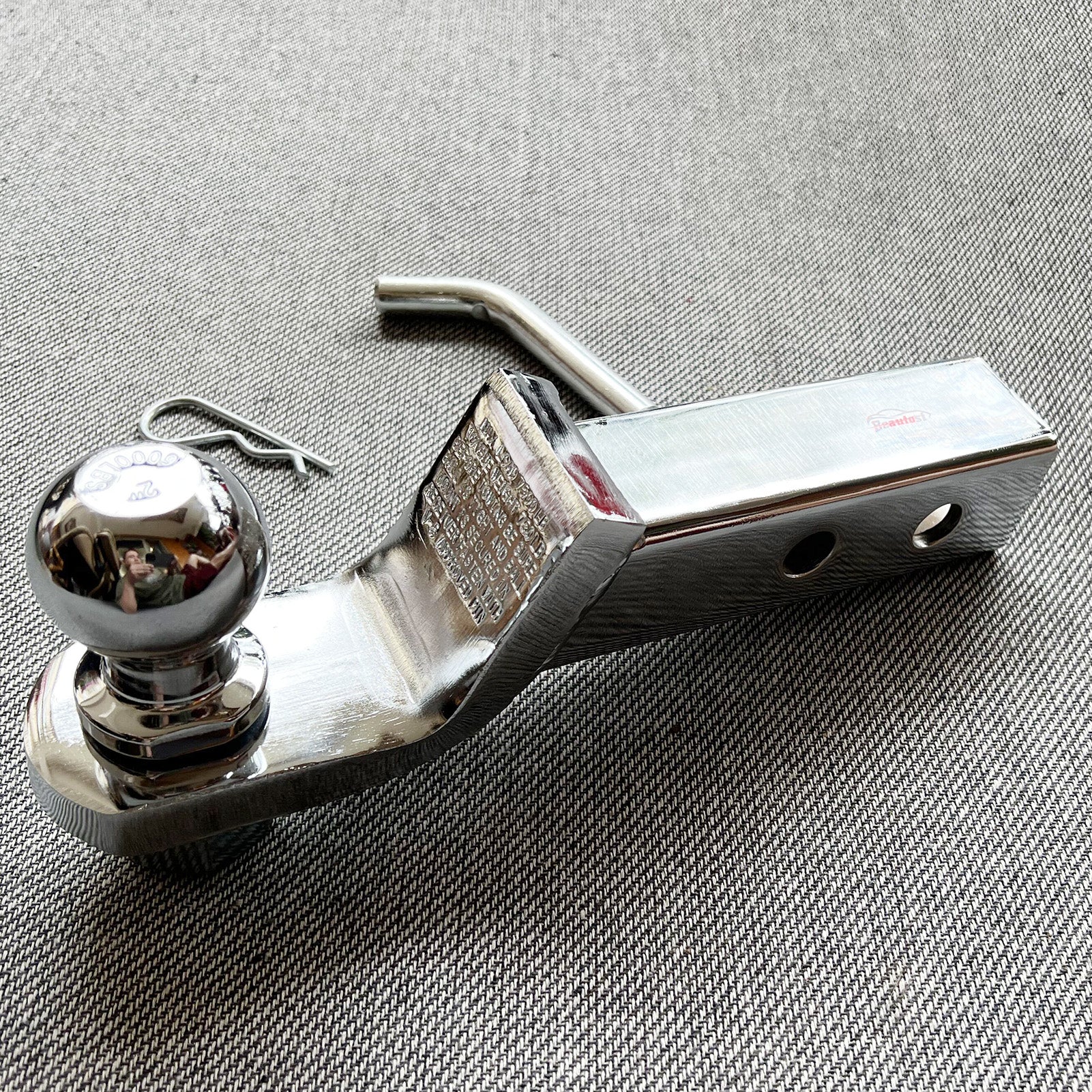 Trailer Hitch Mount with 2-Inch Ball & Pin, Fits 2-in Receiver, 7,500 lbs, 2" Drop