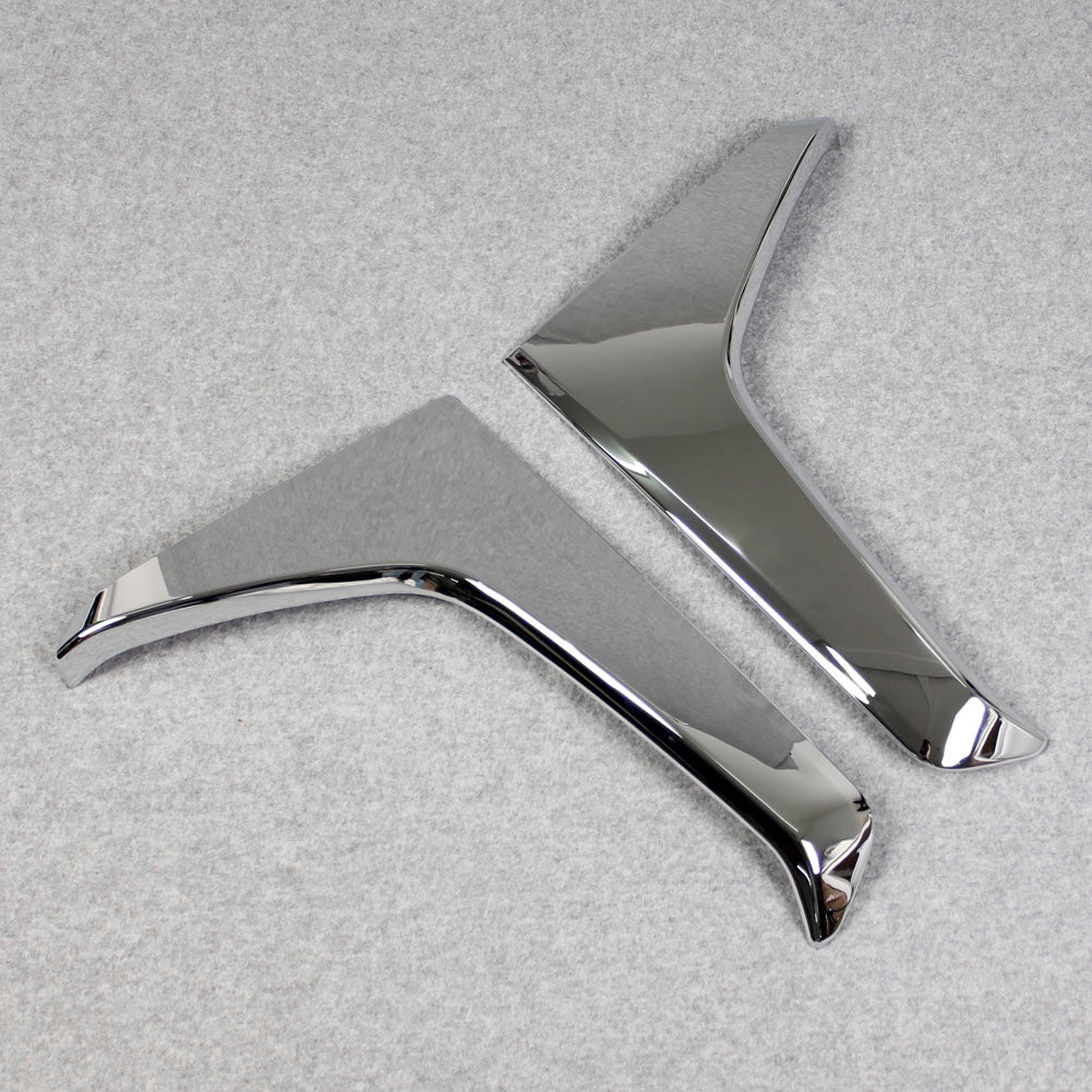 Fit for Subaru Forester 2019 2020 2021 2022 Chrome Rear Spoiler Wing Side Beveled Window Cover Trim