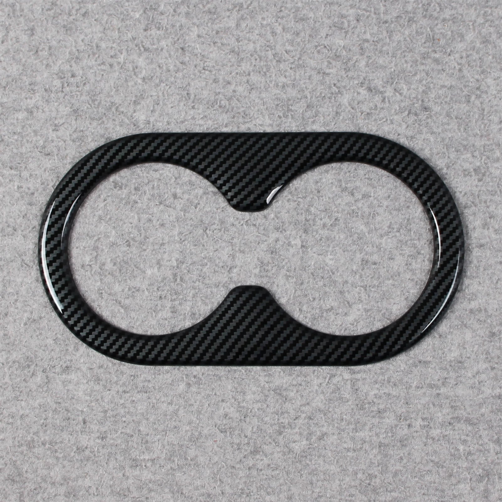 Fit for Ford F-150 2021 2022 2023 F150 Interior Rear Seat Cup Holder Cover Trim Carbon Fiber Pattern