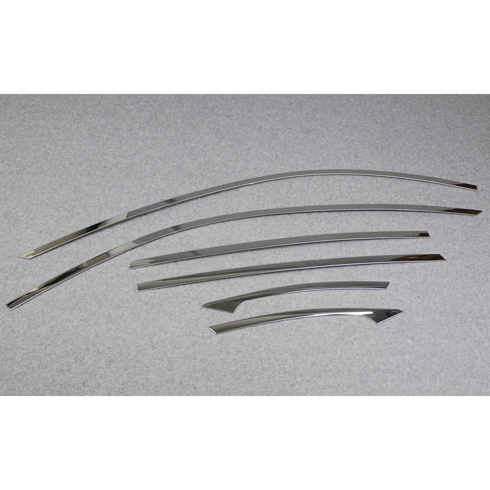 Fit For Mazda 2017 2018 2019 2020 2021 2022 CX-5 CX5 Upper Windows Frame Sill Molding Cover Trims Steel -6PCS Whole set