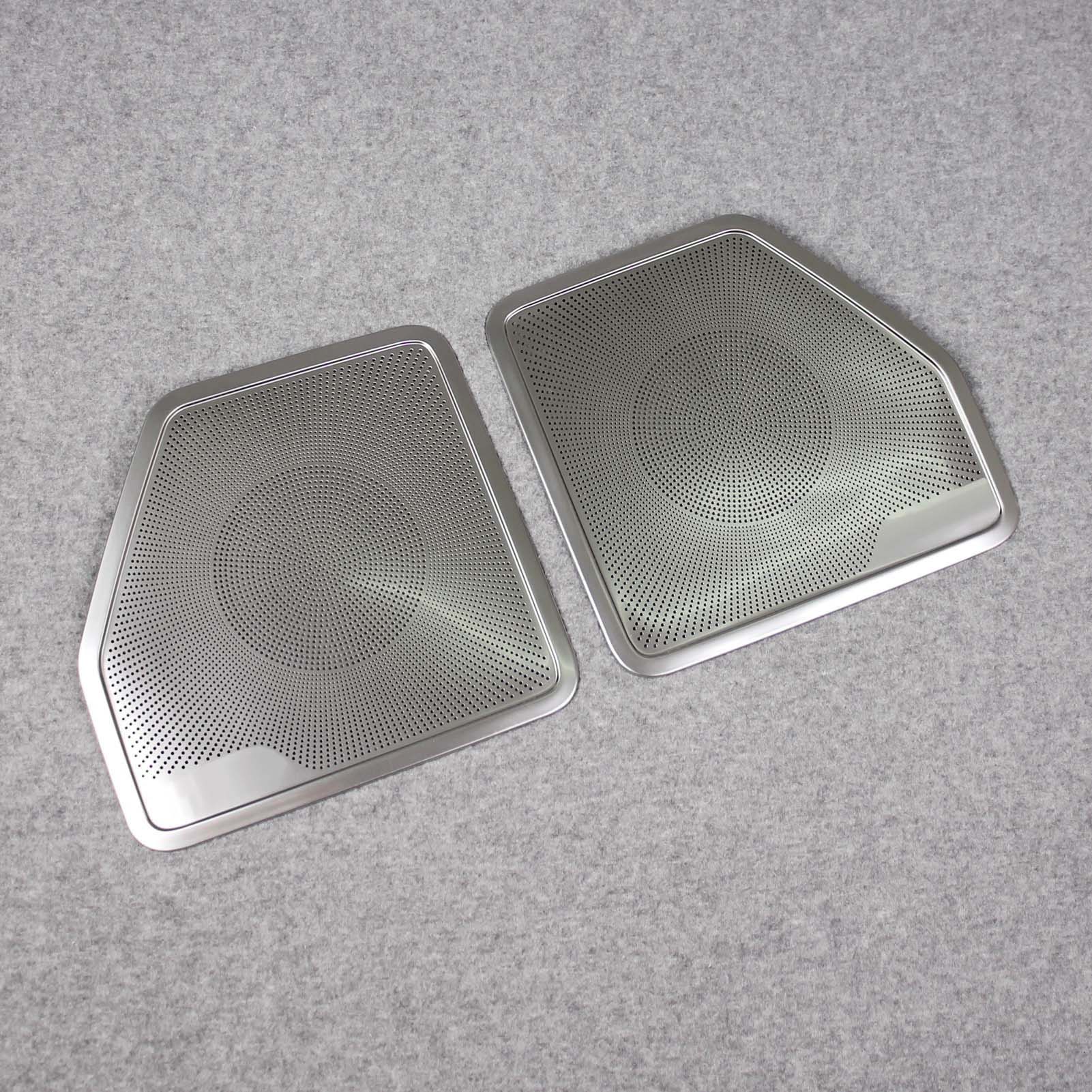 For Ford F-150 2015 2016 2017 2018 2019 2020 Interior 4 Door Sound Speaker Cover Trims Stainless Steel