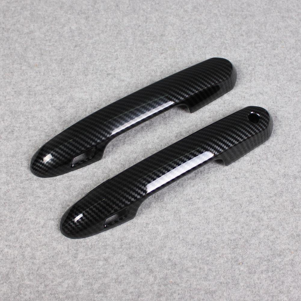 Fit for Toyota New RAV4 2019 2020 2021 2022 Door Handle Cover Trims ABS Carbon Fiber Black - beautost