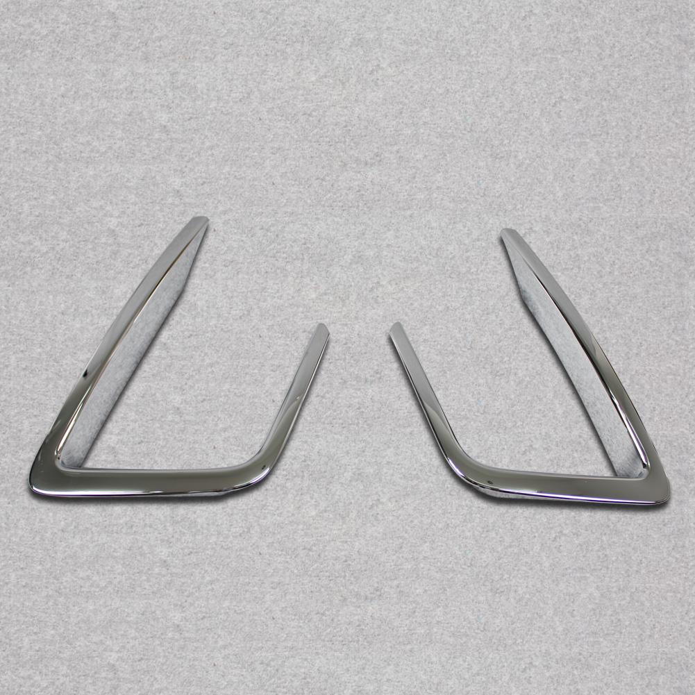 Fit For 2018 2019 2020 2021 Ford Expedition Chrome Front Fog Light Lamp Bezel Cover Trims