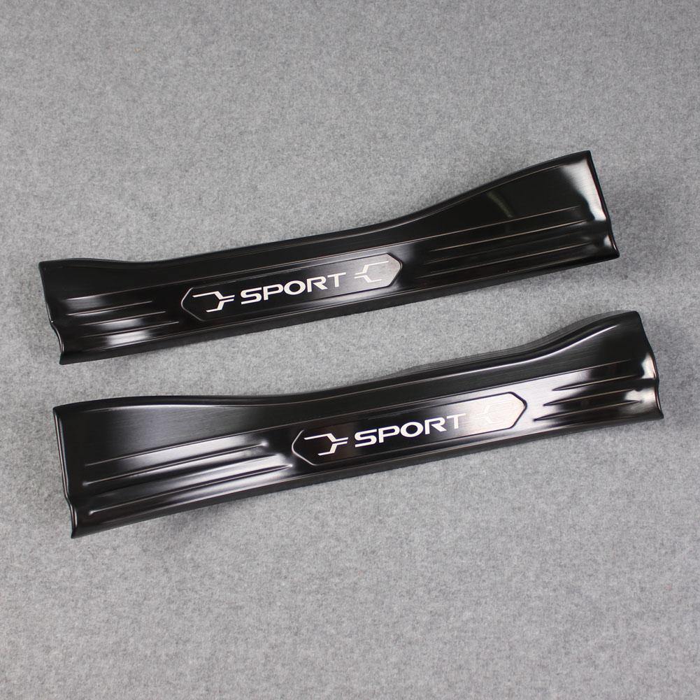 Fit for Toyota New RAV4 2019 2020 2021 2022 Inside Door Sill Scuff Plate Guard Cover Trims Stainless Steel (Black) - beautost