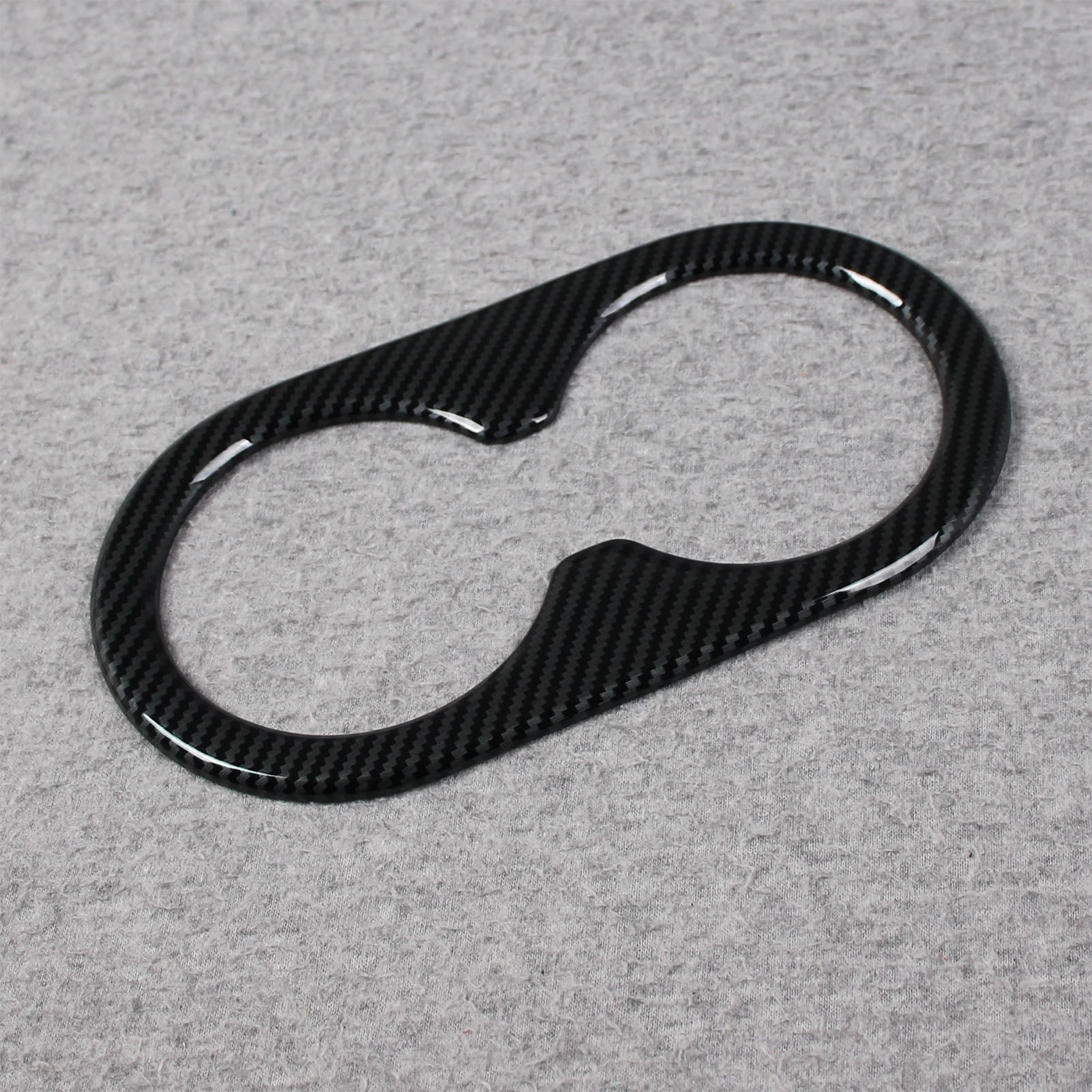 Fit for Ford F-150 2021 2022 2023 F150 Interior Rear Seat Cup Holder Cover Trim Carbon Fiber Pattern