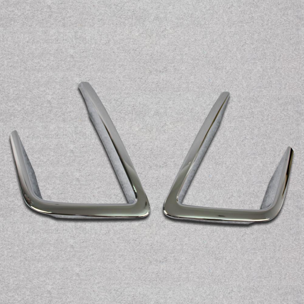 Fit For 2018 2019 2020 2021 Ford Expedition Chrome Front Fog Light Lamp Bezel Cover Trims