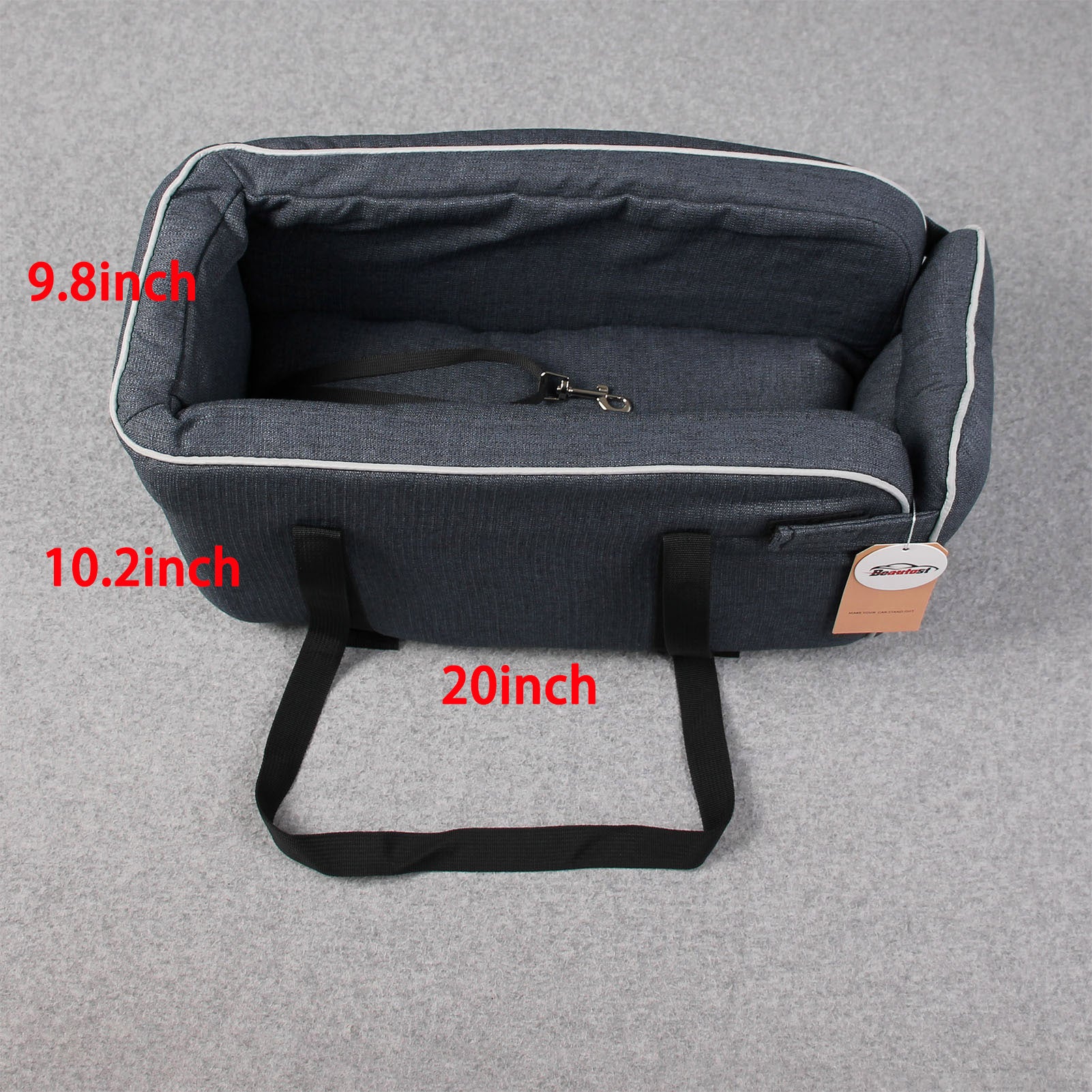 For Most Car Deluxe Interactive Pet Seat,Gearking Armrest Seat for Dog,Interactive Dog Console Car Seat with Safety Tethers