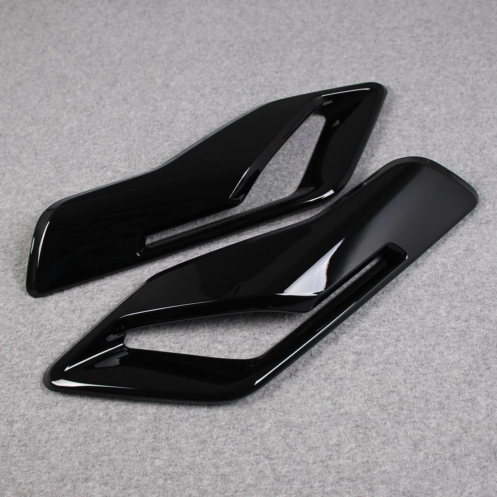 Ford F-150 2021 2022 2023 F150 Front Side Fender Vent Air Outlet Bezel Cover Trims Carbon Fiber Pattern