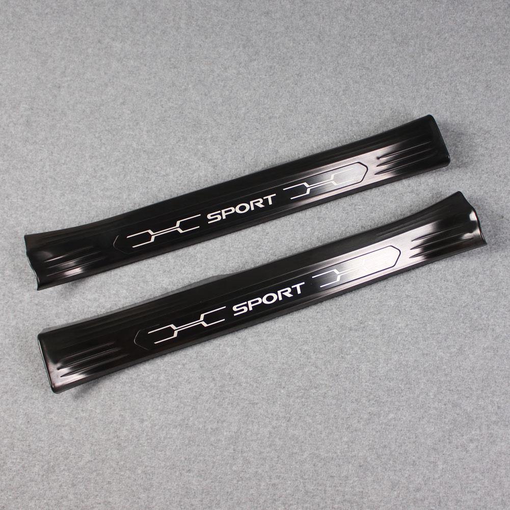 Fit for Toyota New RAV4 2019 2020 2021 2022 Inside Door Sill Scuff Plate Guard Cover Trims Stainless Steel (Black) - beautost