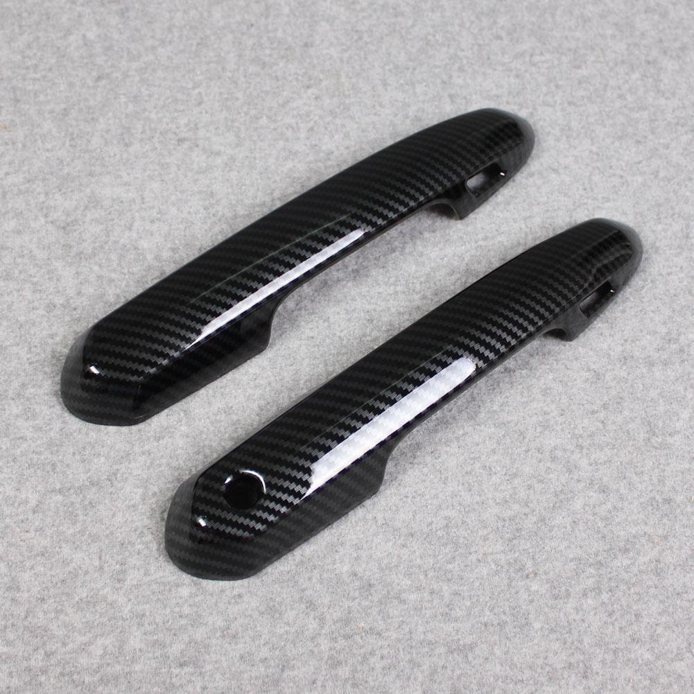 Fit for Toyota New RAV4 2019 2020 2021 2022 Door Handle Cover Trims ABS Carbon Fiber Black - beautost
