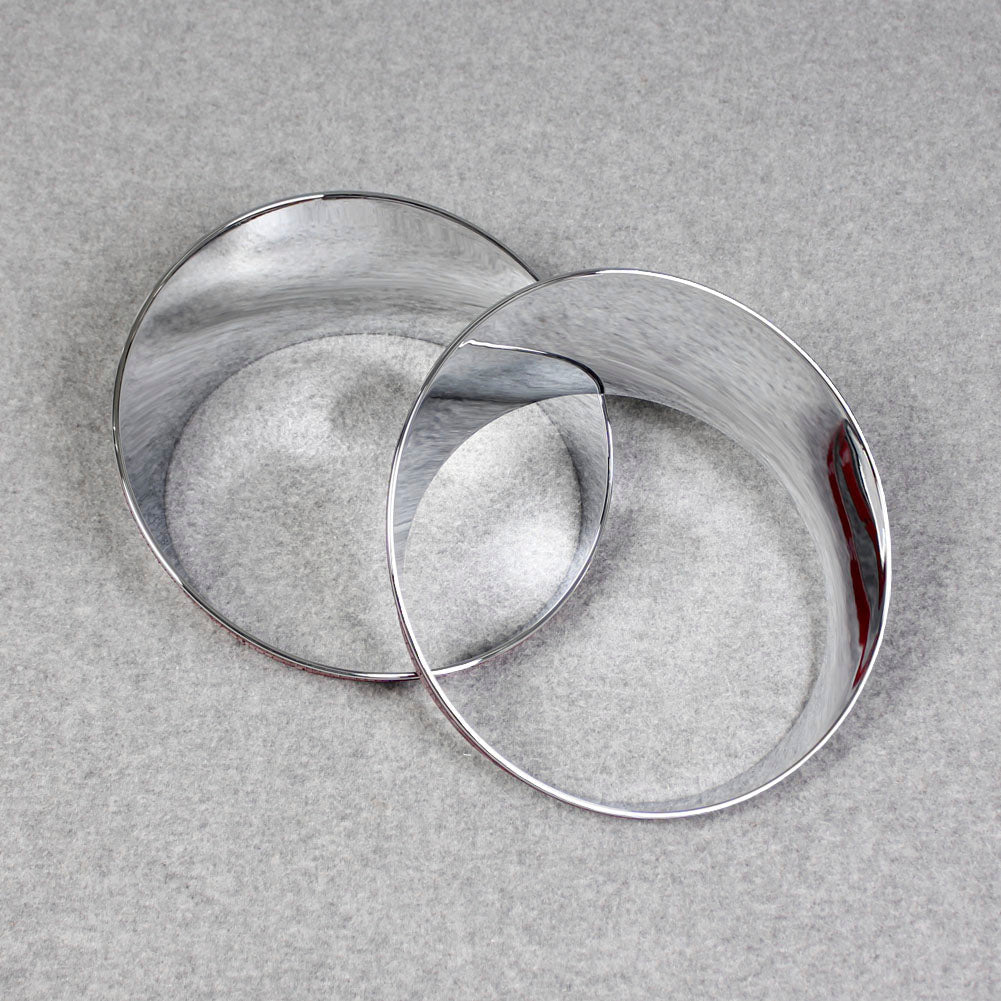 Fit For Jeep 2018 2019 2020 2021 2022 Wrangler Headlight Front Light Lamp Cover Molding Trim Chrome