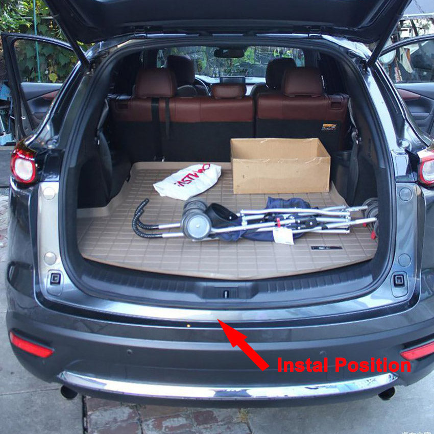 Fit for Mazda CX-9 CX9 2017 2018 2019 2020 2021 2022 Stainless Rear Outside Bumper Sill Plate Guard Cover Trim