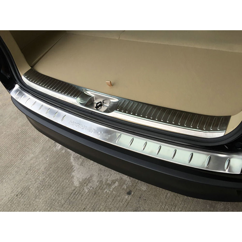 Fit for Toyota Highlander 2015 2016 2017 2018 2019 Rear Bumper Sill Plate Guard Cover Trim Stainless Steel