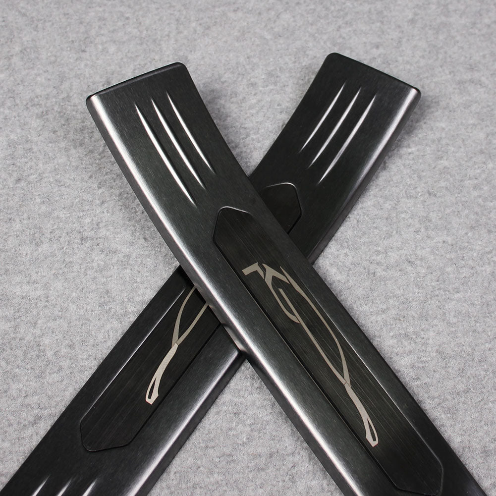 Fit for Toyota VENZA 2021 2022 2023 2024 Outside Door Sill Scuff Plate Guard Cover Trim Sport Style Stainless Steel