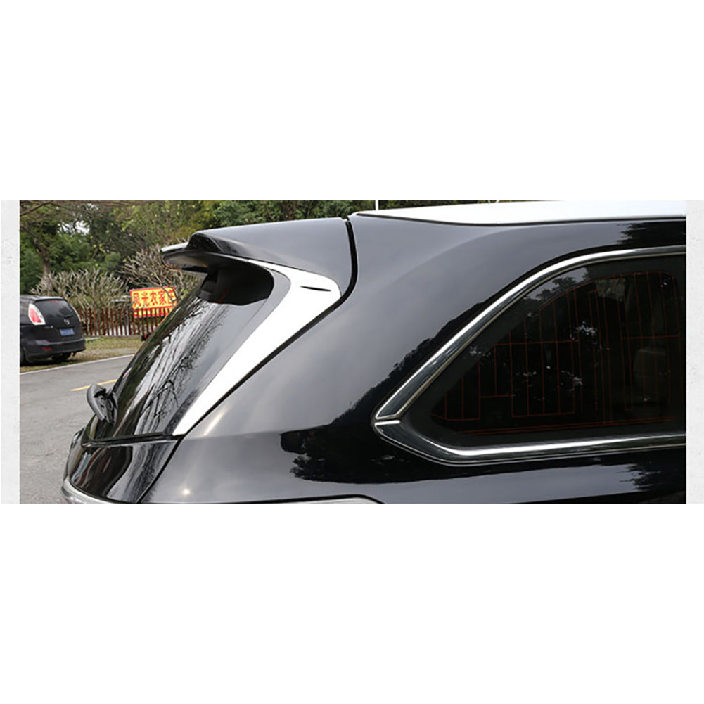 Fit for Toyota Highlander 2015 2016 2017 2018 2019 Chrome Rear Spoiler Wing Side Beveled Window Cover Trim