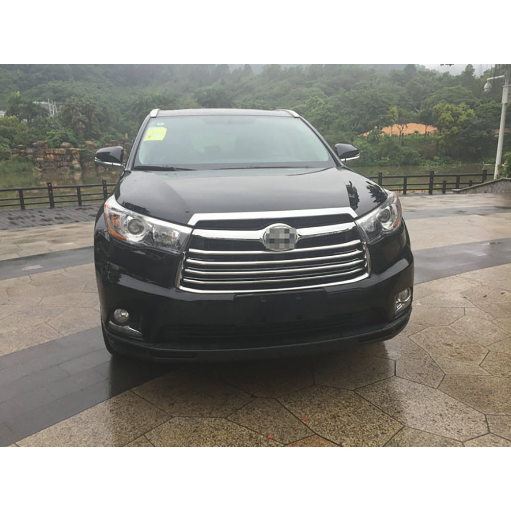 Fit for Toyota Highlander 2015 2016 2017 2018 2019 Chrome Front Hood Grill Cover Bonnet Trim